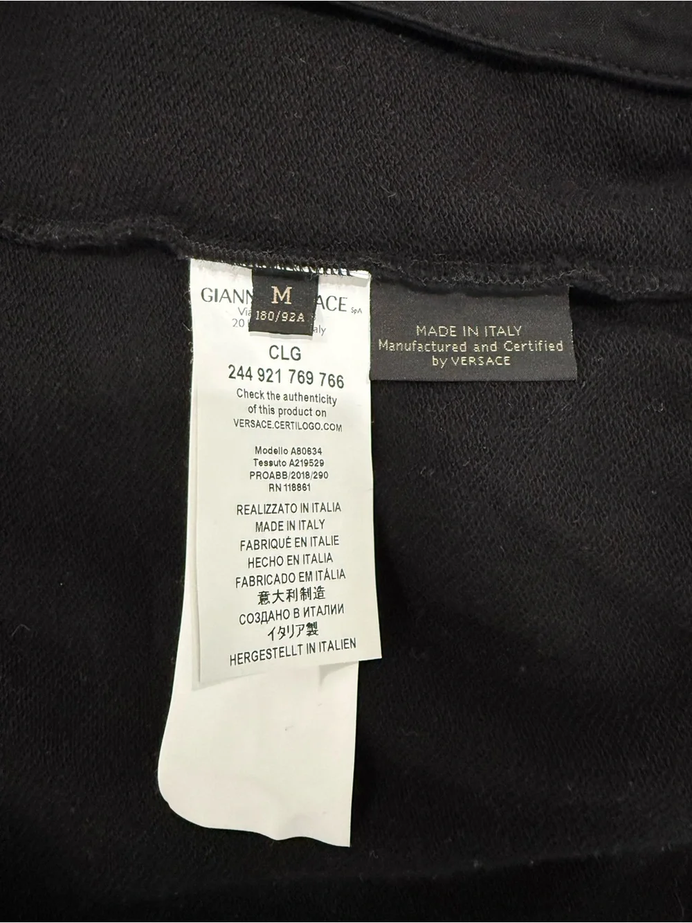 Versace Barocco Print Black Zipper Hoodie Size Medium. Excelent Condition